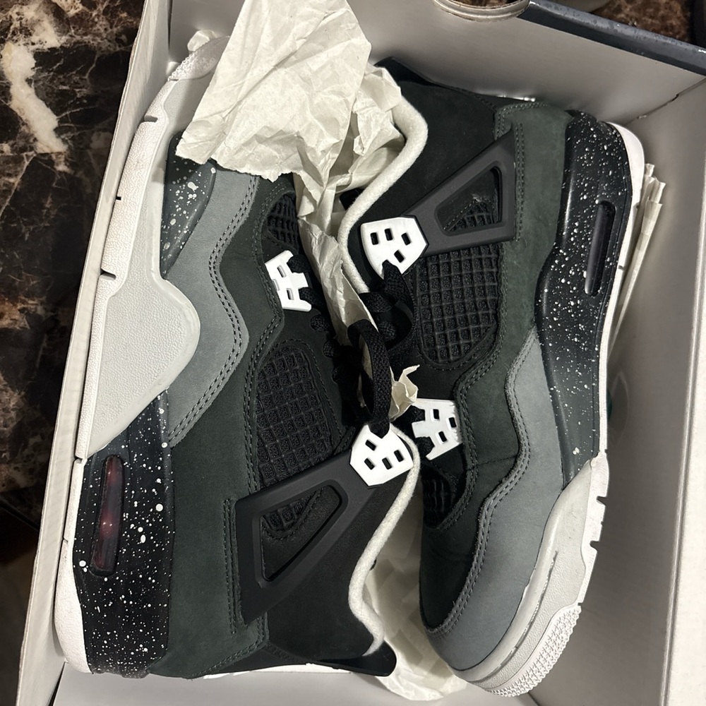 Jordan Black and White Speckled Sneakers